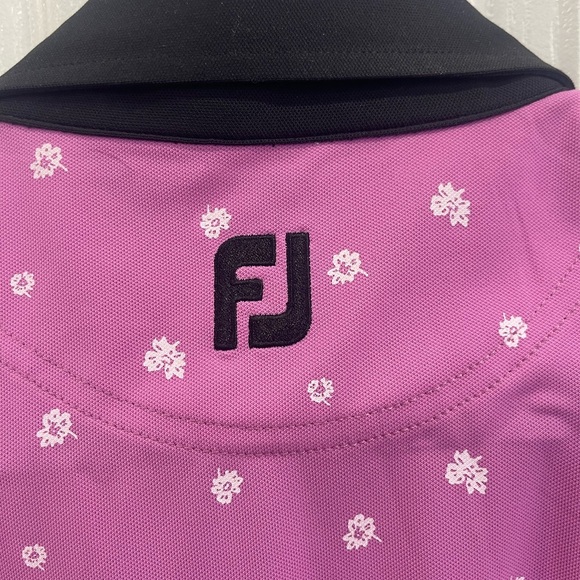 FJ Floral Men's Tropic Golf Print Lisle Self Collar By FootJoy Golf size XL - Picture 3 of 5